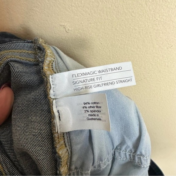 Lane Bryant High Rise Girlfriend Straight Jeans Flexmagic Waistband Crop 14 - Picture 11 of 16